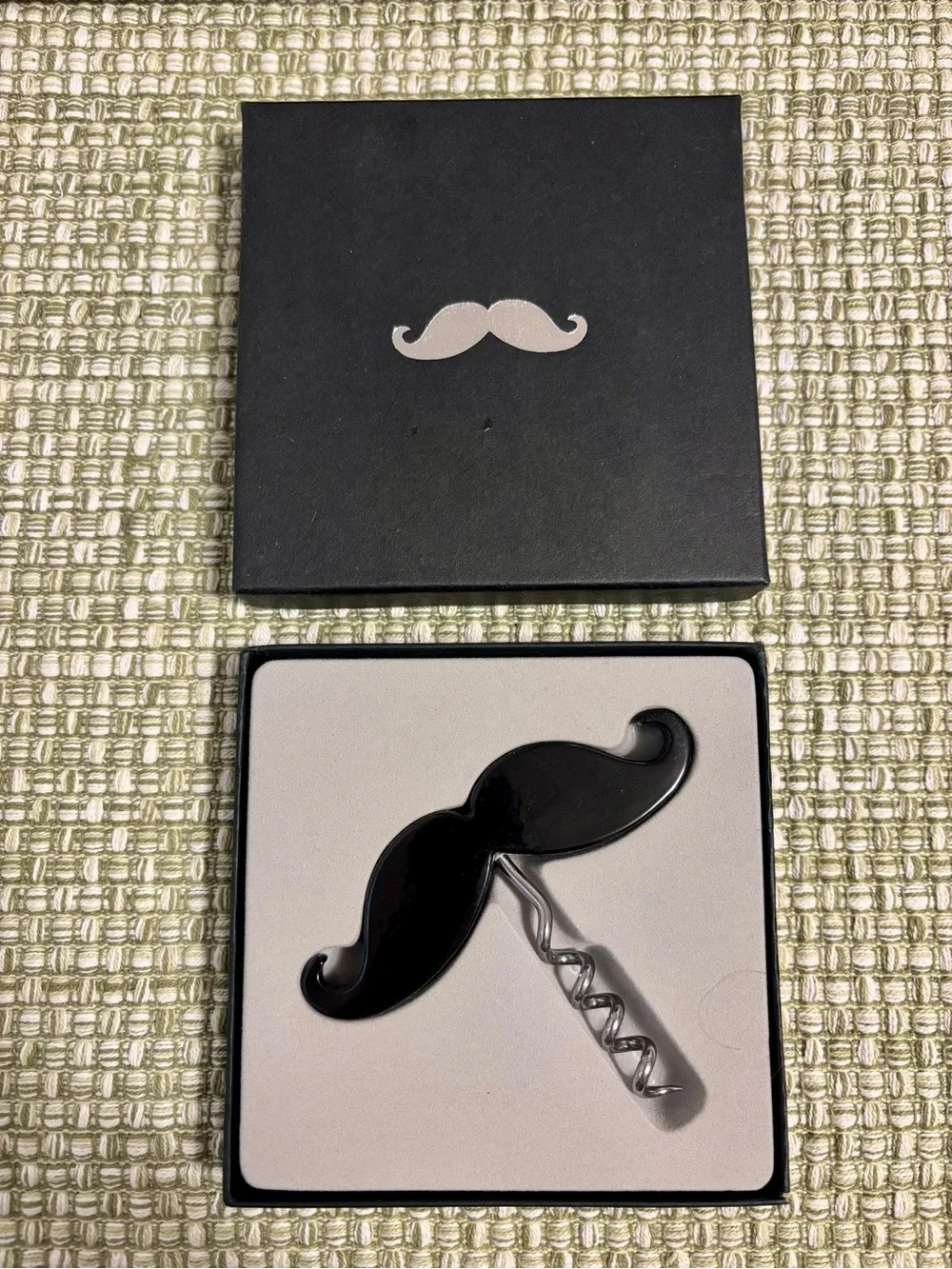 Fred Handlebar Mustache Wine Bottle Opener NEW Black